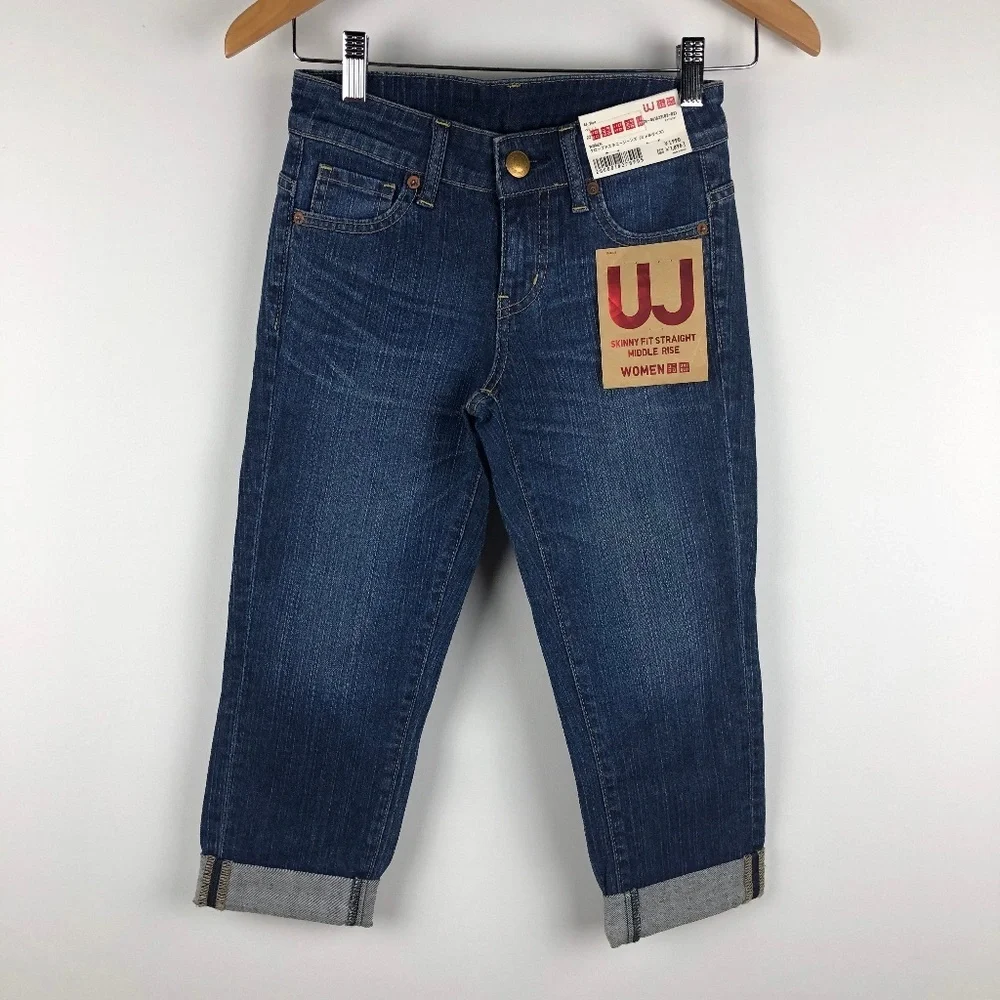 Uniqlo Skinny Fit Straight Capri Jeans 00